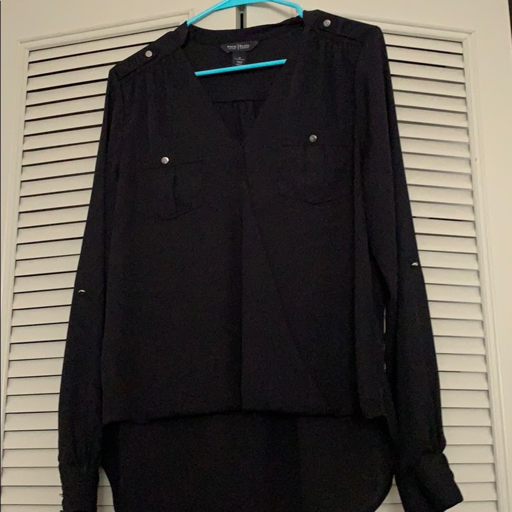 Black Long-Sleeved Blouse